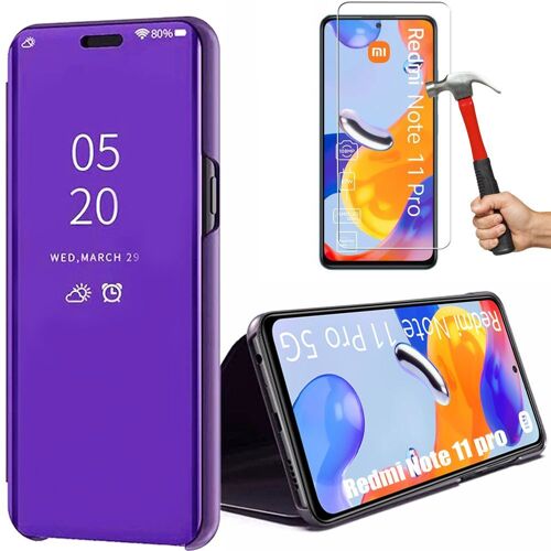 Coque Violet pour Redmi Note 11 Pro 5G/4G Anti-Rayure Protection 360 + 2 Verres Trempés - E.F.Connection