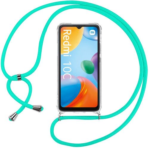 Coque Chaîne de Portable pour Xiaomi Redmi 10C Protection Renforcé AntiChoc avec Chaîne Turquoise - E.F.Connection