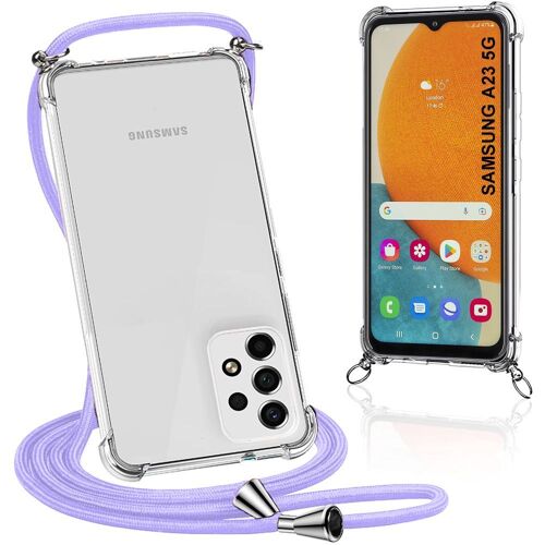 Coque Chaîne de Portable pour Samsung A23 5G Protection Renforcé AntiChoc avec Chaîne Violet - E.F.Connection