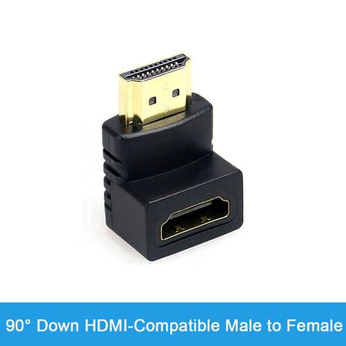 down Adaptateur Compatible HDMI 90 270 Résistant Convertisseur Mâle à Femelle Angle Droit, Connecteur 4K HD, Prolongateur Compatible Mini / Micro ""Nipseyteko""