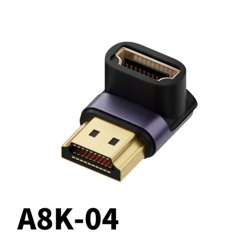 1PCS 8K HDMI Adapter Convertisseur en forme de U coudé résistant à 360 degrés, mini HDMI mâle vers adaptateur femelle compatible HDMI ""Nipseyteko""