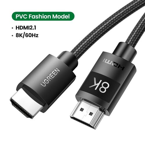 8K Fashion Black 5m  câble HDMI 8K pour boîtier TV Xiaomi PS5, HUB USB, certifié Ultra haute vitesse, 8K - 60Hz, HDMI 2.1, 48Gbps, pour écouteurs Dolby Vision HD ""Nipseyteko""