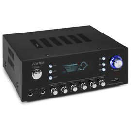 Fenton AV120FM Amplificateur HiFi stéréo 2x 60W RMS Bluetooth USB AUX