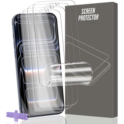 KALANKA-4 Pièces Protection D'écran pour iPhone 17 Pro, Protection Film TPU Flexible, HD Clair Doux Transparent Film de Protection d'écran (pas en verre)