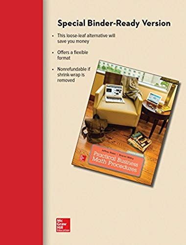 Looseleaf Practical Business Math Procedures With Business Math Handbook