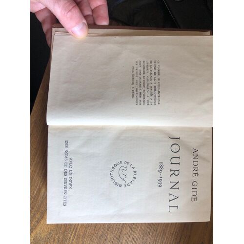 Gide André - Journal 1889-1939, Bibliothèque De La Pléiade - Édition 1948
