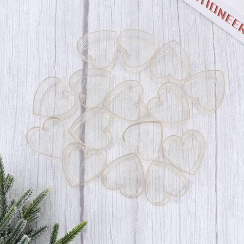 Bougie En Plastique, Coquille De Cire De Thé, Moules À Cire Fondue, Porte-Cire Transparent En Forme De Coeur, 100 Pièces