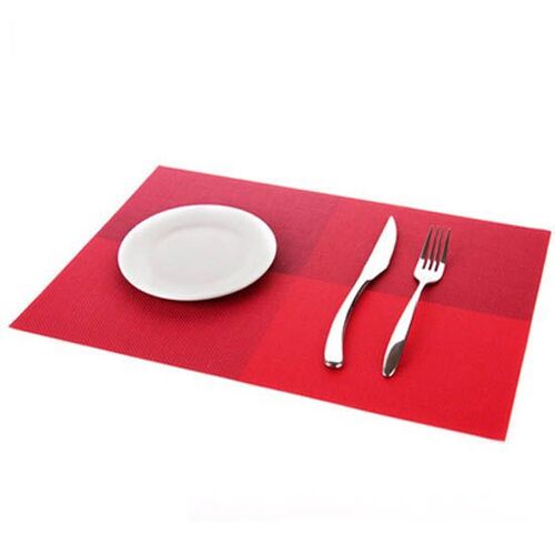 Napperon de Table en PVC, bloc de couleur, tampons de disque de salle à manger, sous-verres, 30x45cm, 4 pièces/ensemble