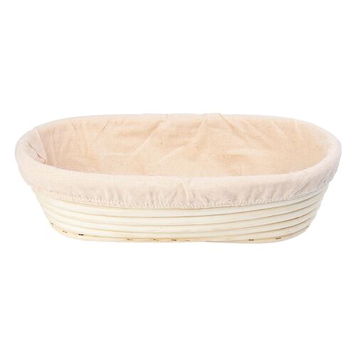panier d'épreuve de canne naturelle non blanchie, outil de cuisson de pain avec tissu LiWar Gameor, croûte ronde et croustillante, cuit