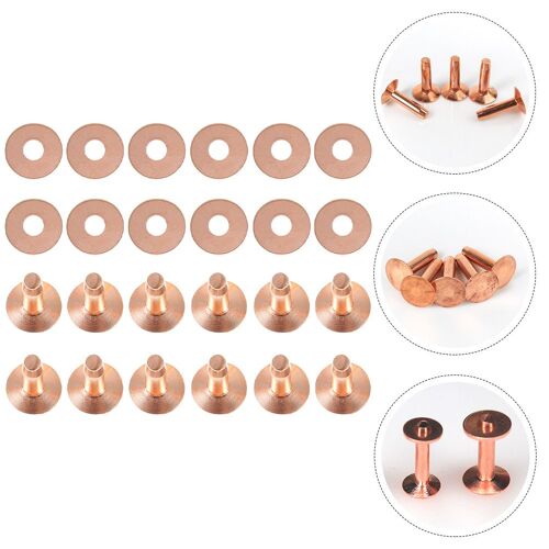 Rivets artisanaux en cuir, clous tubulaires métalliques, 50 ensembles de rivets pour bagages, bricolage