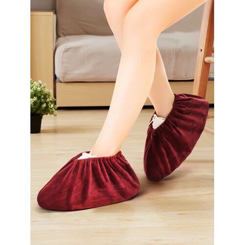 Couvre-chaussures en flanelle, lavable, anti-poussière, antidérapant, organiseur, réutilisable, 1 paire,