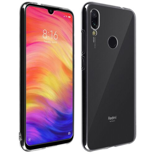 Coque Xiaomi Redmi Note 7 Silicone Souple et Film Verre Trempé 9H