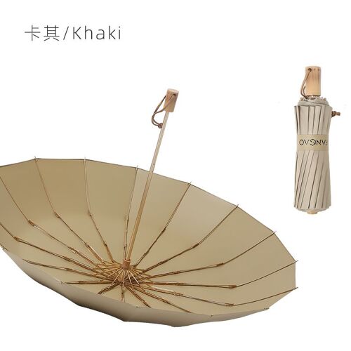 Nouveau parapluie pliant à trois plis 12K pour femme, Parasol anti-uv pour l'été et l'hiver