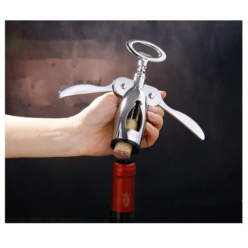 Tire-Bouchon Bouteille Vin Professionnel | En Acier Inoxydable, Poignée Pression, Vis À Vin Rouge, Ouvre-Bouteille, Accessoire De Cuisine, Outil De Bar Kx 134 1 Pièce