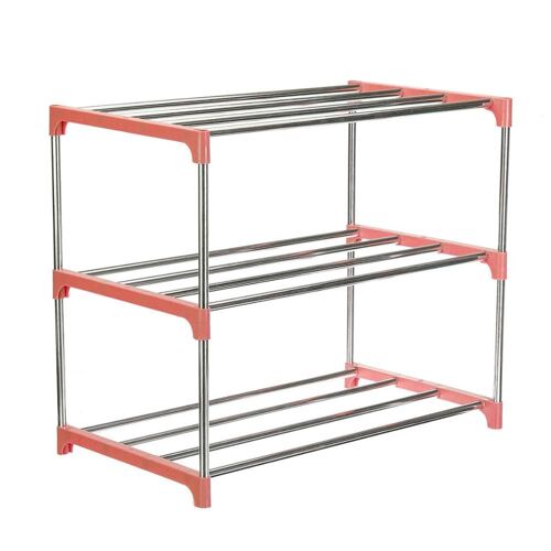 Étagère À Chaussures En Acier Inoxydable, Simple, Multi-Couches, Non-Tissés, Facile À Assembler, Étagère De Rangement, Organisateur, Accessoires, Porte-Chaussures