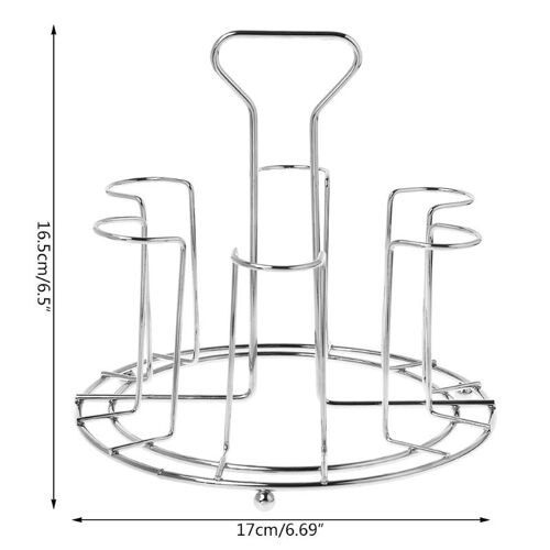 Support en fer élégant pour tasses à café, 6 supports, séchage de la vaisselle, accessoire de salon, D2TD