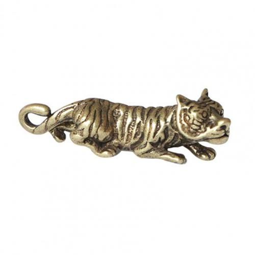 Statue de tigre en laiton, décoration utile, Anti-décoloration, résistante à la Corrosion, porte-bonheur, pour bureau