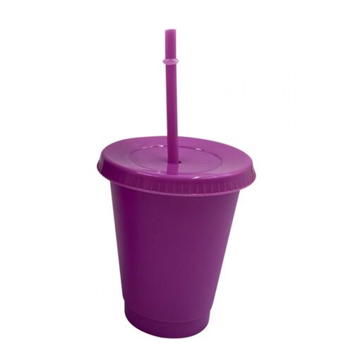 Gobelet De Paille De Noël Portable, Nouveau Style, Gobelet À Boire De Couleur Unie En Pp Réutilisable Avec Couvercle, Fournitures De Cuisine Pour La Maison