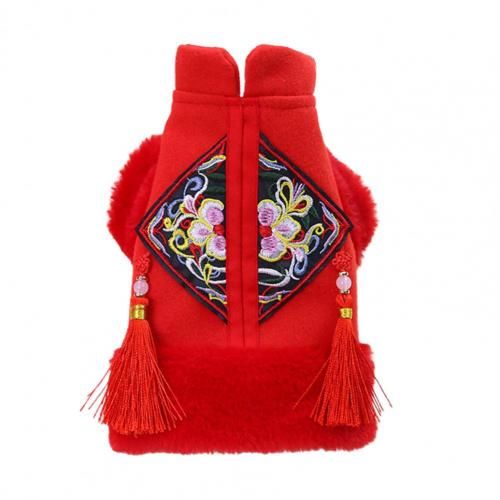 Costume Tang en laine à deux pattes pour animaux de compagnie, chemisier créatif de Style chinois pour le nouvel an, accessoire de fête pour chien et chat