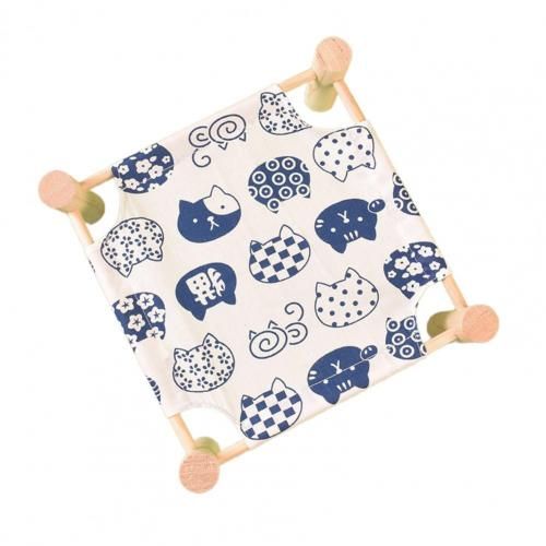 Nid de Hamster amovible imprimé Floral, 1 ensemble, respirant, écologique, lit pour petits animaux, pour la maison, fournitures de nid