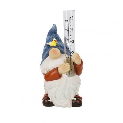 Jauge de pluie Gnome de jardin, 1 pièce, exquise résine, Figurines de nains, décoration de la maison