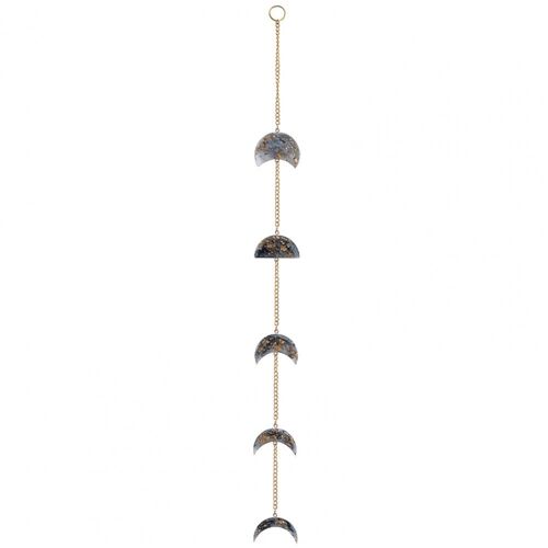Pendentif de Phase de lune, décor mural Boho, décoration de maison, bureau, pépinière, salon, chambre à coucher, chaînes de Phase de lune vives