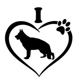 Autocollant De Voiture Tout Terrain, Créatif, Amusant Et Créatif, I Love My Berger Allemand, Pour Voiture, Camion, Camping Car, Course, 4x4