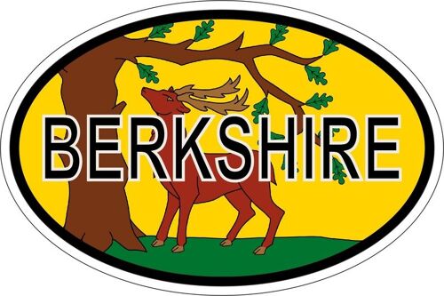 Autocollant Sticker Ovale Oval Drapeau Code Pays Royaume Uni Berkshire