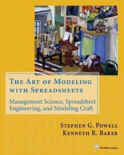 By Stephen G. Powell - The Art Of Modeling With Spreadsheets: Management Science, Spreadsheet Engineering, And Modeling Craft: 1st (First) Edition