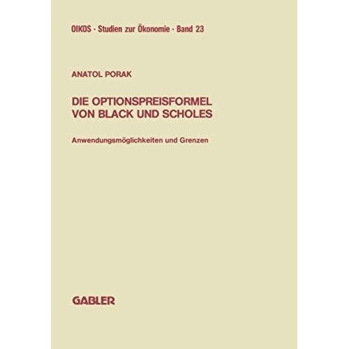 Die Optionspreisformel Von Black Und Scholes