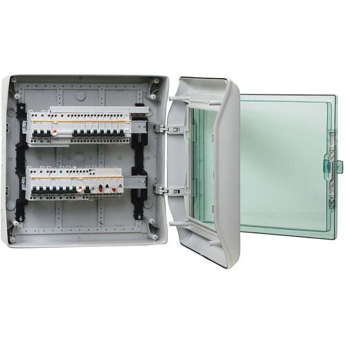 Coffret étanche - Kaedra - IP35 - 18 modules - 2 rangées - Polycarbonate