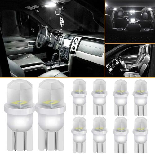 Ampoule Led En Céramique T10 W5w Canbus 4smd 194, 168 3030, Éclairage Intérieur De Voiture, Dégagement De Marqueur Latéral, Lampe Automobile Blanche 12v, 10 Pièces