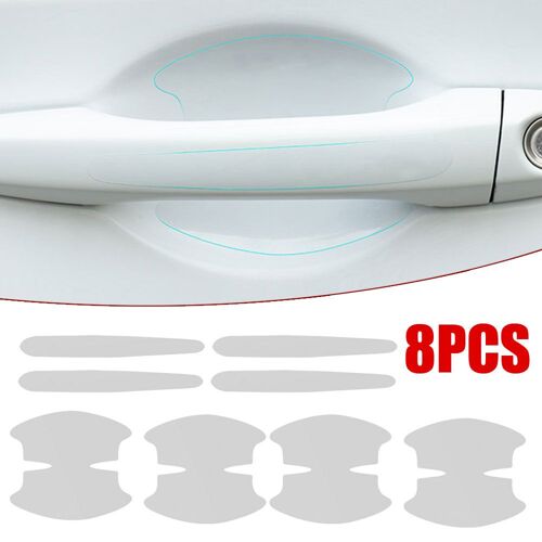 Autocollant Anti-Rayures En Tpu Pour Cuvette De Porte De Voiture, Transparent, Protection De Poignée, Peinture, Film De Surface, Accessoires De Voiture, 8 Pièces