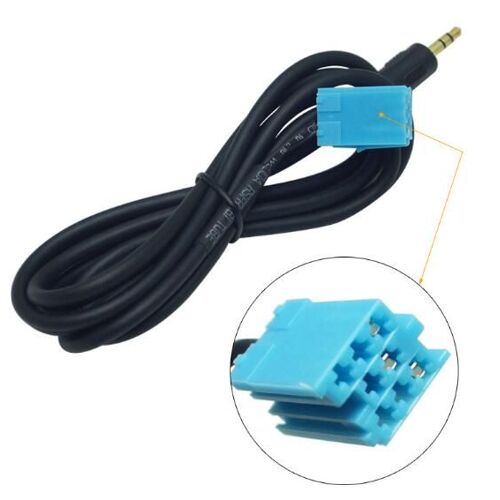 Adaptateur De Câble Audio Aux Pour Voiture, Connecteur Stéréo De 3.5mm, Environ 1m