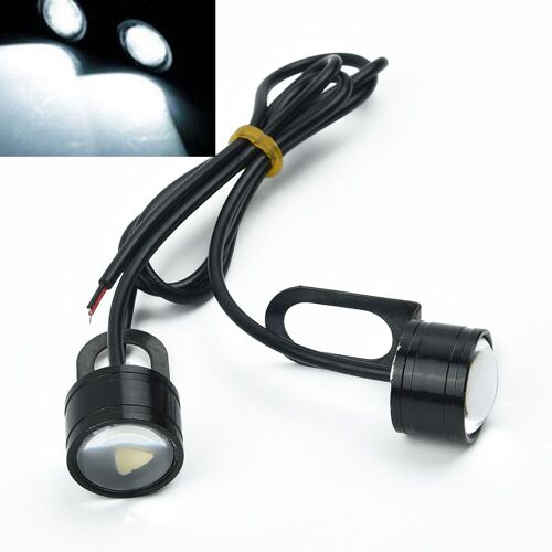 Projecteur Led Blanc 12v, 2 Pièces, Phare Antibrouillard Pour La Plupart Des Motos, Moteurs Électriques, Vélos Et Voitures