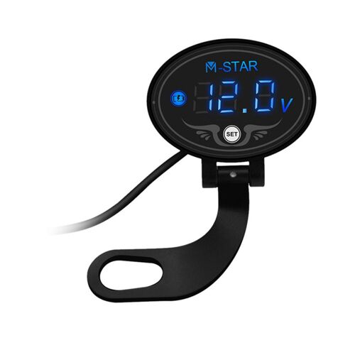 Voltmètre Électronique Universel Pour Moto, Étanche À La Poussière, Montre Led, Panneau D'affichage Numérique, Compteur, Accessoires De Moto