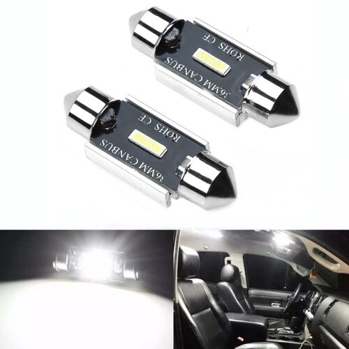 Lumières Led Pour Plaque D'immatriculation De Voiture C5w, 2 Pièces, Lampe De Lecture Pour Porte, Puce Csp 1860 Blanche 6000k Dc 12v 600lm