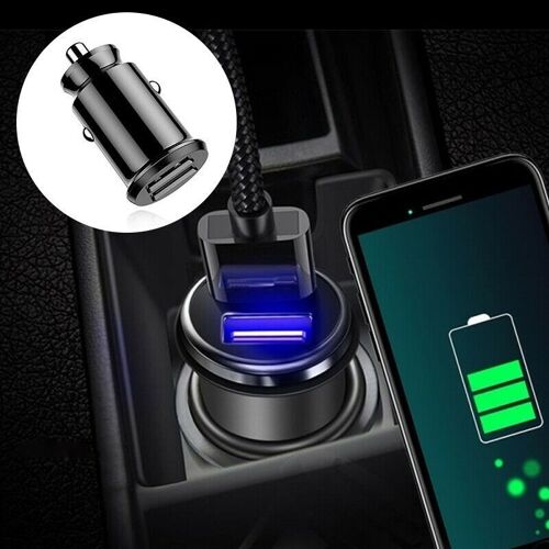 Chargeur De Voiture Universel Double Usb 4,8a 5v, 2 Ports, Charge Rapide, Adaptateur Pour Samsung Huawei Iphone 11 8 Plus
