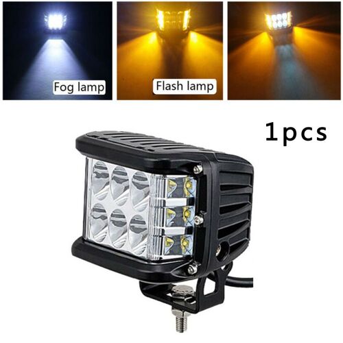 Lampe Stroboscopique Led Cube, 4 Pouces, Blanc Et Ambre, Barre D'éclairage De Travail, Support De Montage Automatique, Haute Qualité, Pour Camion Suv