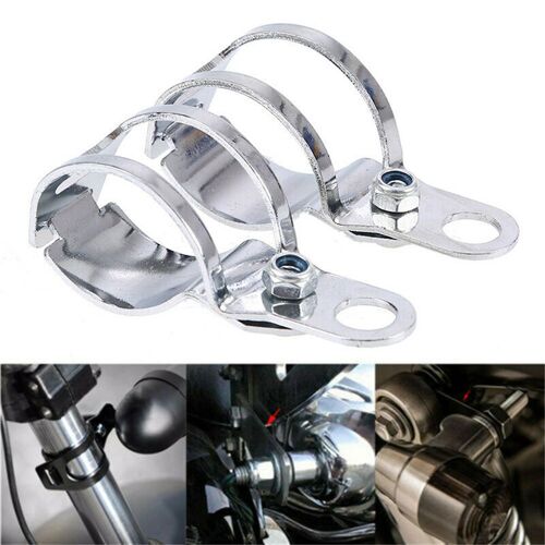 Support De Pinces D'oreille De Fourche De Moto, 2 Pièces, Universel, Clignotant, Lumière, Support De Lampe Frontale, Tube De Fourche 27mm-31mm