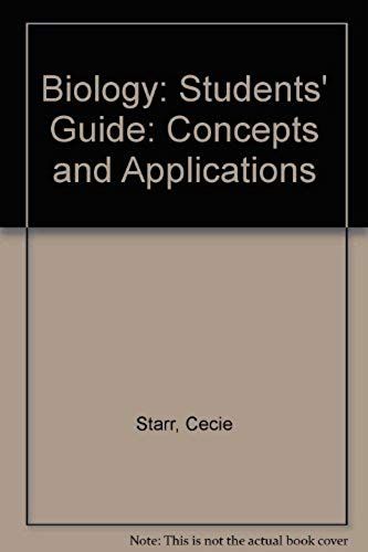 Biology: Students' Guide: Concepts And Applications