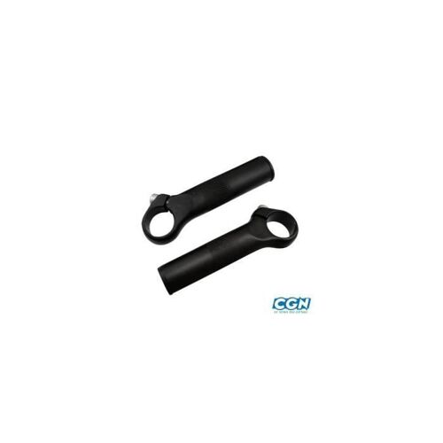 Embout de cintre vtt atoo alu noir ergonomique l110mm 116gr avec bouchons de cintre (pr)