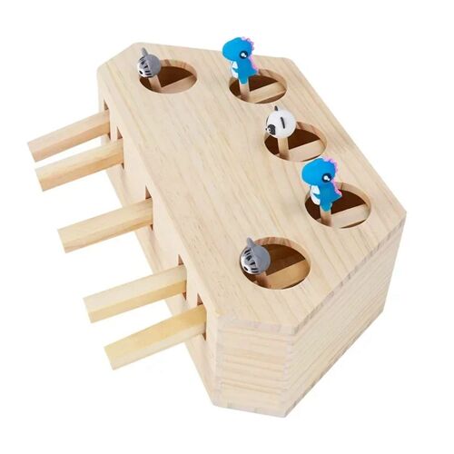 Jouet Interactif pour Chase Hunt Mouse avec Scratcher Funny Cat Stick Cat Hit Gophers Maze Tease Toy