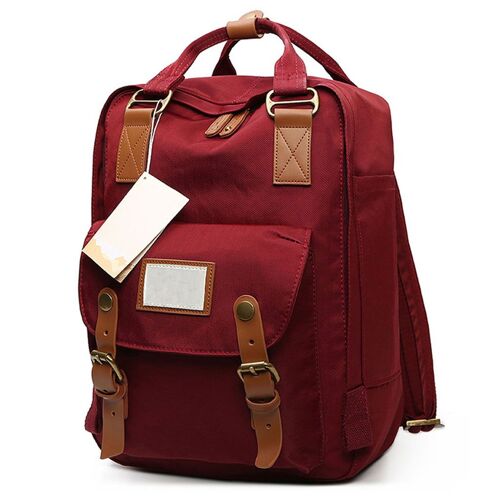 Sac à Dos Etudiant Ecole Voyage Sport Cartable 38 * 28 * 15 cm Rouge Bordeaux YONIS