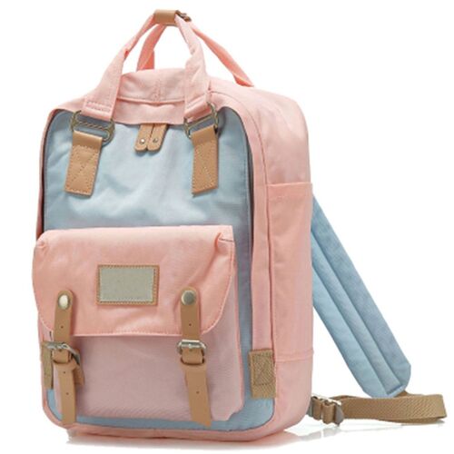 Sac à Dos Etudiant Ecole Voyage Sport Cartable 38 * 28 * 15 cm Rose Bleu YONIS