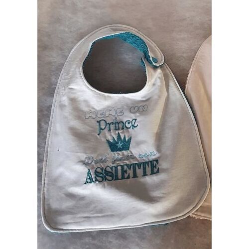 Bavoir Prince Fait Main Et Brodé