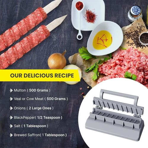 Kebab Maker Manuel Kebab Press Kebabs Griller Barbecue Extérieur Brochettes Outils BBQ Griller Abrasif