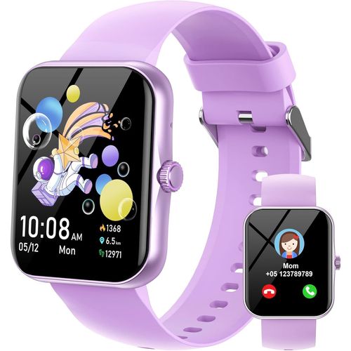 KALANKA-Fitness Tracker Montre Connectée Enfant, Smartwatch pour Garçon Fille 100+ Modes Sport Réveil Pedometer Moniteur Sommei, Jeux, 1,83"" HD Smart Watch Intelligente pour Ados 5-16 Ans Cadeau, Vio