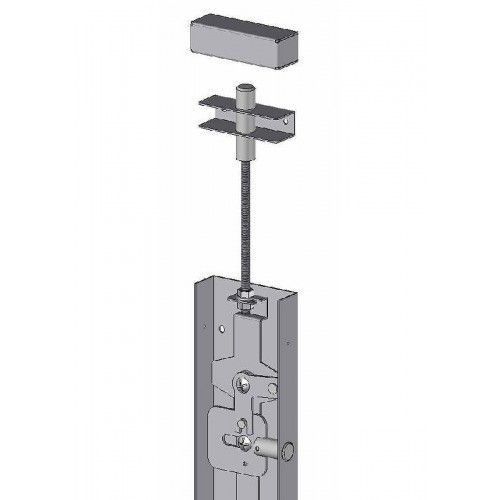 Kit points haut et bas pour serrure bandeau en applique axe 50 mm - blanc brillant DEVISMES