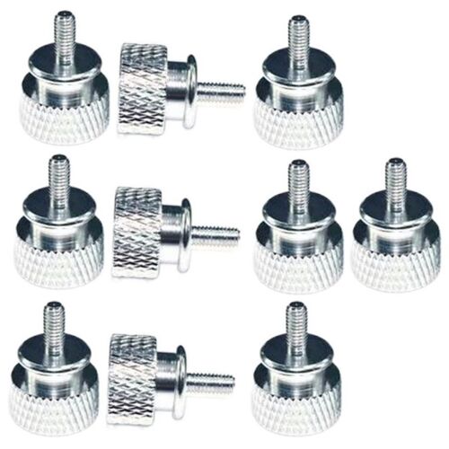 10 PièCes/Lot UNC6 -32 M3.5 Vis à Main pour Support GPU PSU BoîTier D'Ordinateur de Panneau LatéRal PC Assembler WaterCooling Argent